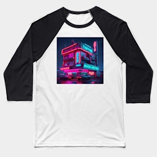 Roadside Motel in cyberpunk Baseball T-Shirt